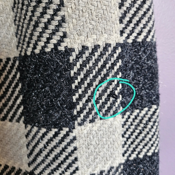 Talbots Vintage Plaid Woven Tweed Metallic Acrylic Wool Blend A-Line Skirt - Picture 6 of 14